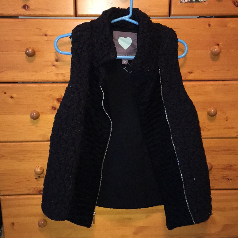 Kendall and Kylie fuzzy vest